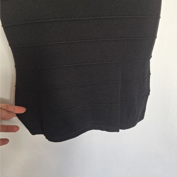 Guess Womens Sequin Mini Dress Black Sleeveless Textured Bodycon Cocktail Small - Picture 5 of 10